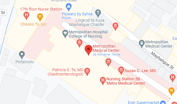 Map of Metropolitan Medical Center